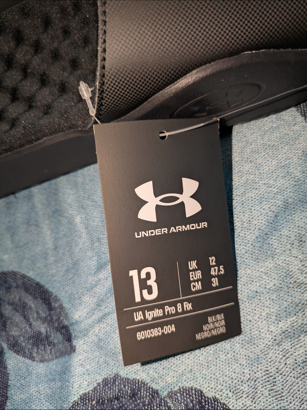 NWT Under Armour Men’s Black Logo Slide Sandals - Picture 8 of 8